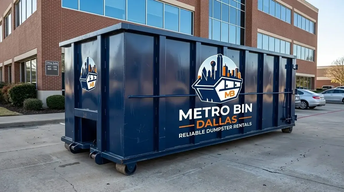 Roll-off dumpster delivery to Richardson, TX by Metro Bin Dallas