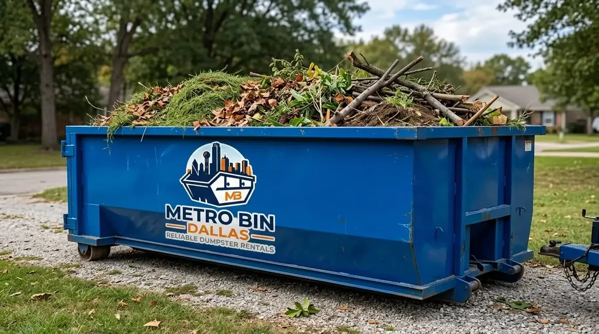 Roll-off dumpster delivery to Cedar Hill, TX by Metro Bin Dallas